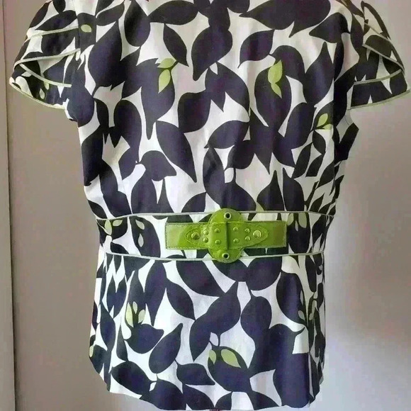 VEX  COLLECTION short sleeve leafy jacket or blouse size 40 (Large) - Picture 8 of 10